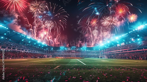 Football championship final, stadium cover photo