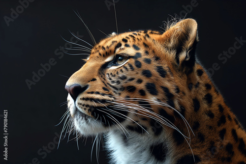close up portrait of a leopard © Nikolett