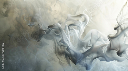 Upon a blank canvas, tendrils of pearl-white smoke rise like whispers of a forgotten melody, painting a symphony of silence and solitude in their delicate embrace.