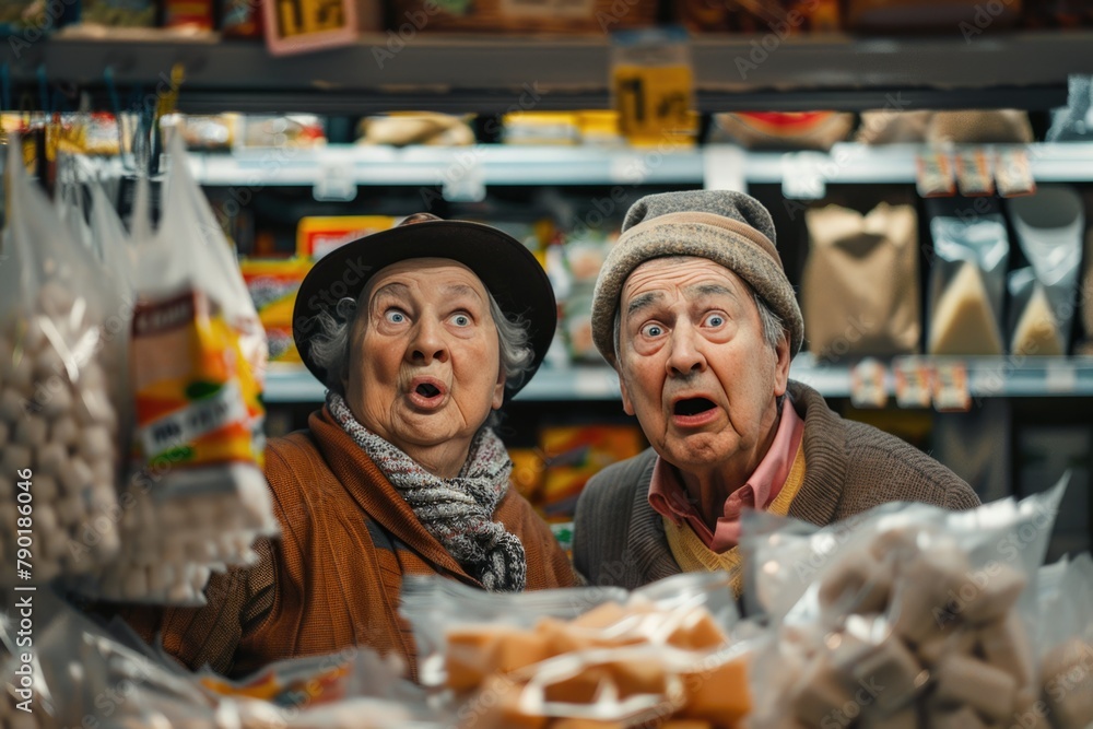 family, old couple, eggs, eco store, High prices. Inflation. family, old couple, eggs, eco store, High prices. Inflation.