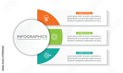 Vector infographic design template with 3 options or steps