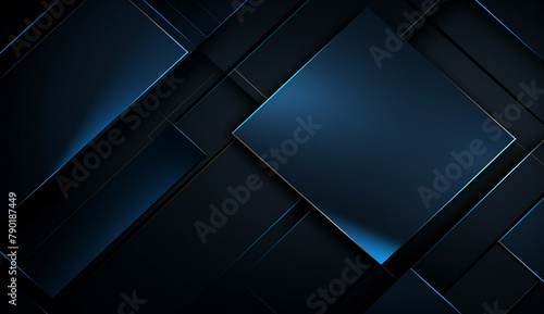 Black dark blue premium abstract background with-AI generated image