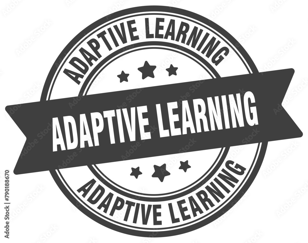 adaptive learning stamp. adaptive learning label on transparent background. round sign adaptive learning stamp. adaptive learning label on transparent background. round sign