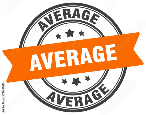 average stamp. average label on transparent background. round sign