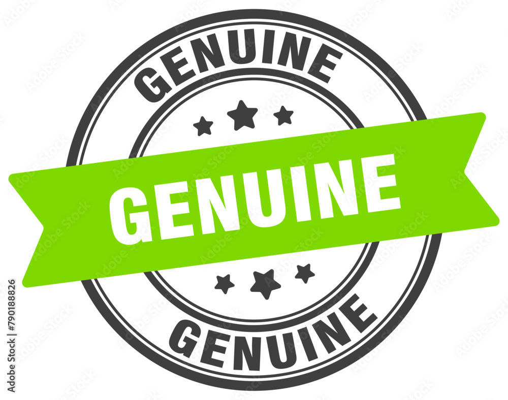 genuine stamp. genuine label on transparent background. round sign genuine stamp. genuine label on transparent background. round sign