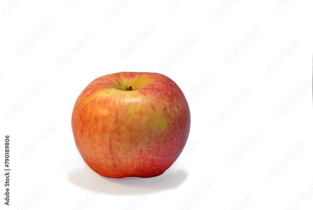 Red apple, mockup space and nutrition with wellness, food and healthy snack isolated on white studio background. Empty, promotion or fruit with diet plan or sustainable living with harvest or organic Red apple, mockup space and nutrition with wellness, food and healthy snack isolated on white studio background. Empty, promotion or fruit with diet plan or sustainable living with harvest or organic