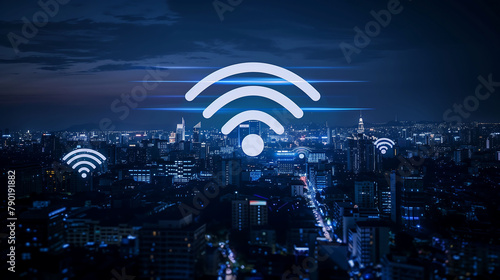 Digital Cityscape: Nighttime Connectivity
