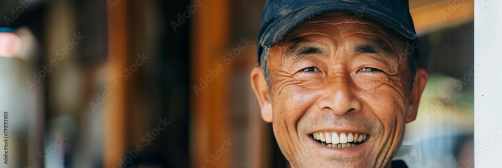 Close-up of a happy asian man smiling Close-up of a happy asian man smiling