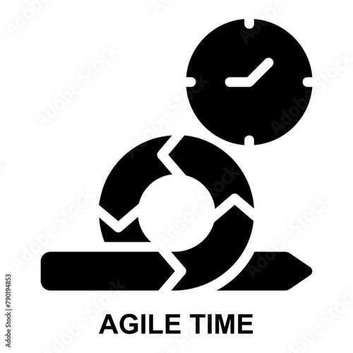 agile, time, estimation, duration, schedule, time management, project management expanded solid or glyph style