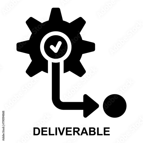 deliverable, release, launch, project deliverable, project output, working output, implementation expanded solid or glyph style