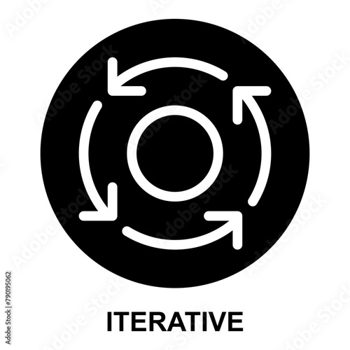 iterative, iteration, lifecycle, life cycle, process, around expanded solid or glyph style