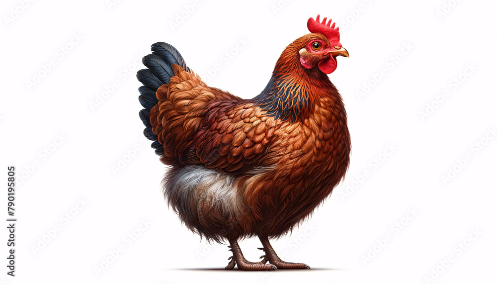 Fototapeta premium rooster isolated on white background