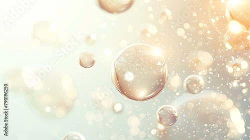 Translucent spheres and bokeh background