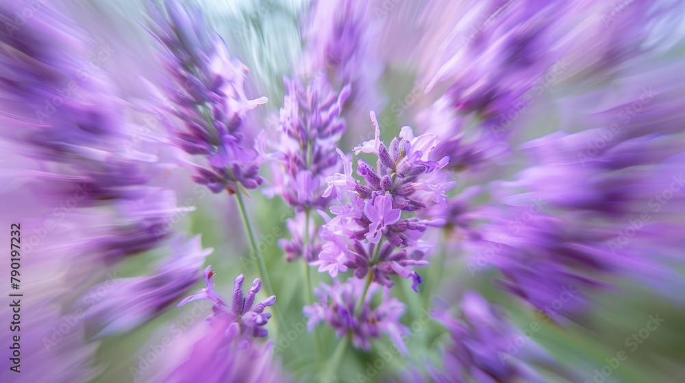 Fototapeta premium Blurred wild purple blooms