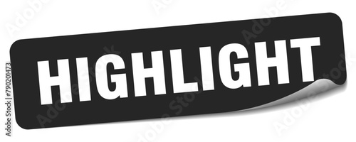highlight sticker. highlight label