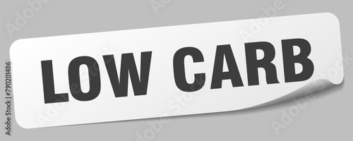low carb sticker. low carb label