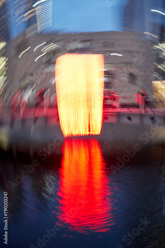 led lit bridge blur