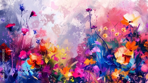 paint art abstract, liquid, flower, wave background © dropideas
