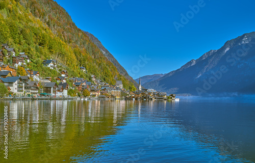 Halstatt , an alpine village on the lake