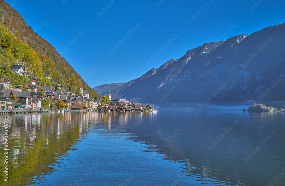 Halstatt , an alpine village on the lake