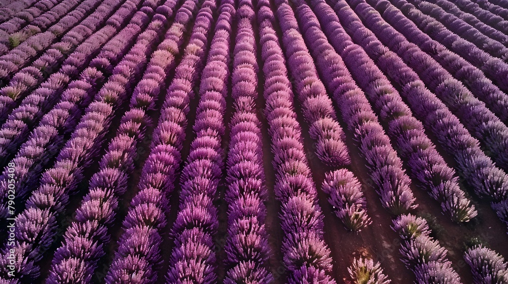 Mesmerizing Lavender Field in Full Bloom with Drone Aerial View