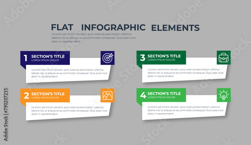 Corporate business infographic template, composition of infographic elements