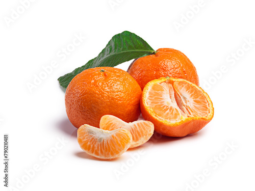 Fruit, citrus and tangerine for vitamin c, detox and healthy nutrition on isolated white background. Food, closeup and organic produce for natural wellness, health and eating on studio backdrop