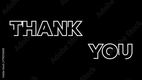 Thank you with Black background