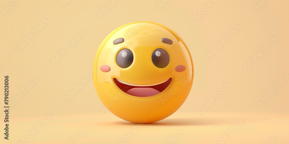 Illustration of a happy emoji Illustration of a happy emoji