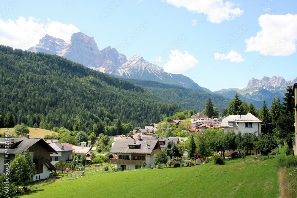 A view of the Austrian Mountains in the summer