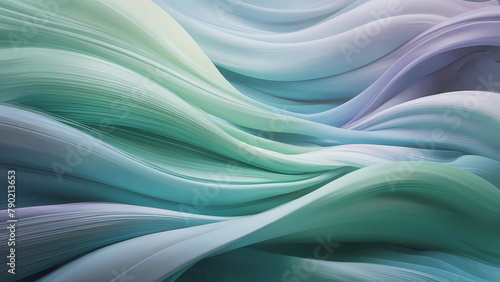 Tranquilidad en azul: una obra de arte que fluye como seda, con texturas suaves y curvas que invitan a sumergirse en la calma del color y la figura