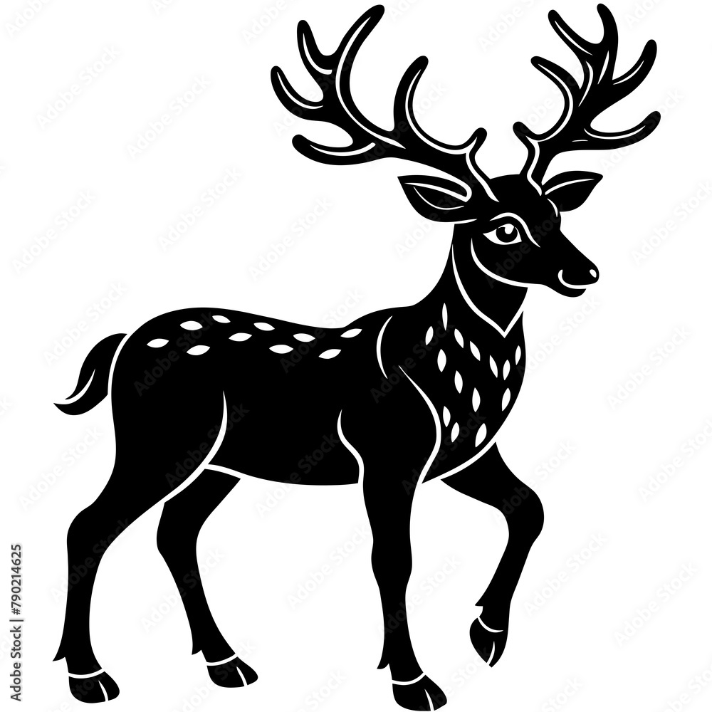 deer silhouette vector
