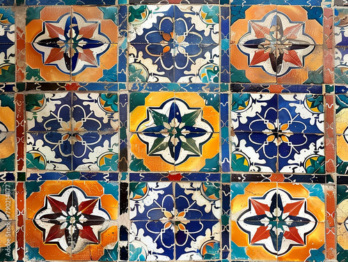 Moroccan vintage tile background