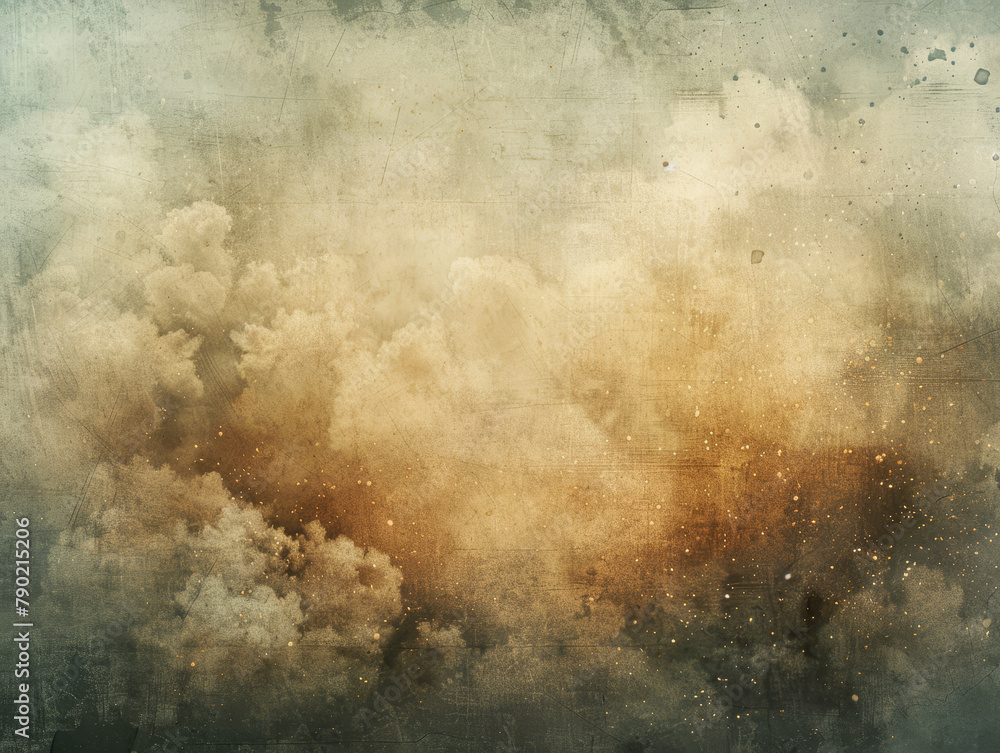 Abstract golden dust explosion with a dynamic earthy texture.