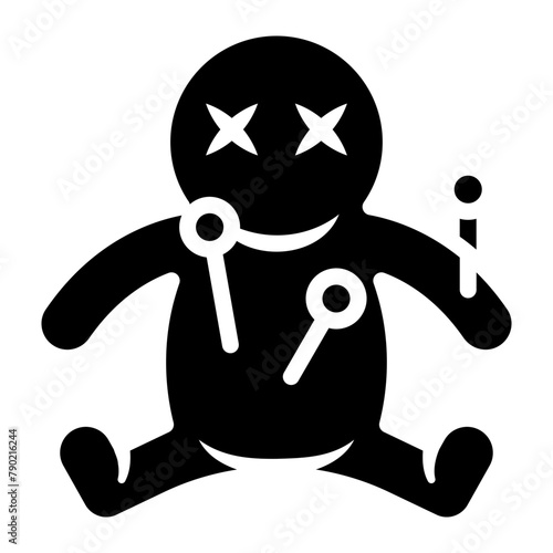 voodoo doll glyph icon