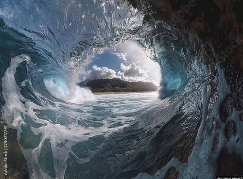 On the north shore of Oahu, Hawaii, a perfect