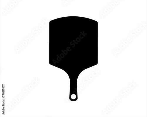 Pizza peel silhouette vector illustration on white background