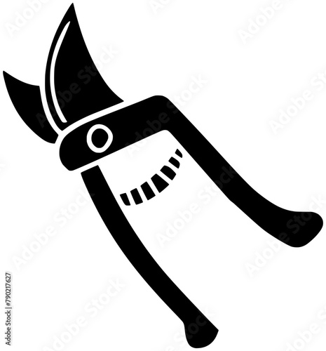 plant illustration garden silhouette agriculture logo work icon farm outline gardening cut scissors gardener spring secateurs black nature pruning shape pruner tree tool for vector graphic background