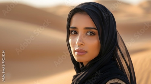 portrait of a beautiful muslim woman with hijab