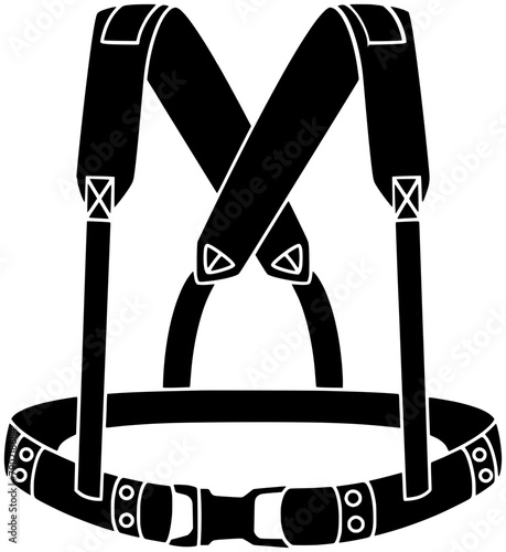 belt illustration builder silhouette industrial logo work icon construction outline worker labor man job people professional black equipment safety shape building male contractor for vector graphic