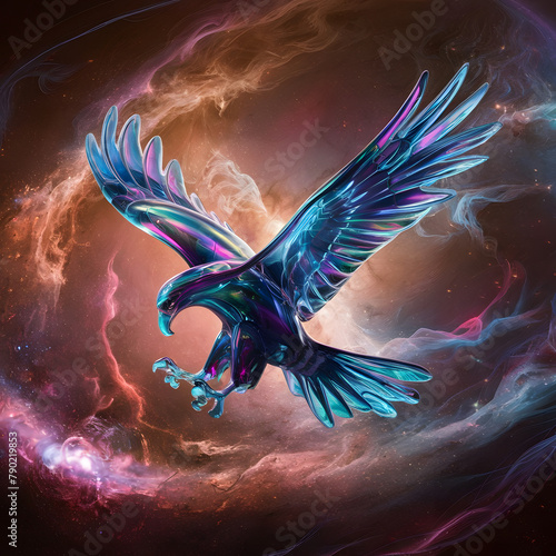 Eagle made from nebula