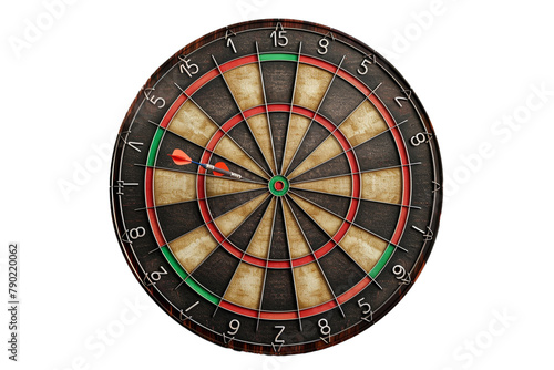 A dart mid-flight towards a dartboard, isolated on transparent background, png file