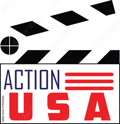Cinematic Clapperboard: Vector Logo Design