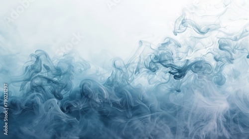 Abstract Smoky Background in Light Blue