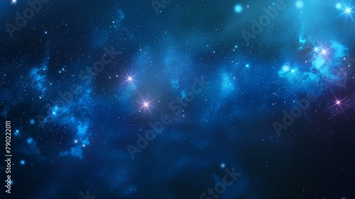 Starry skies inspiration  dark space industry background with bright spots and rays of light © vetrana