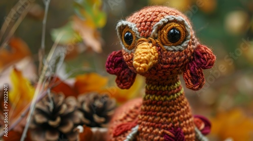 Knitted Turkey Thanksgiving Theme