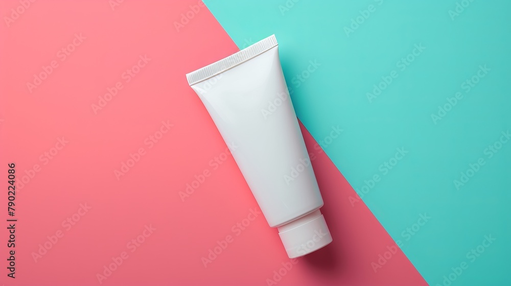 Cosmetic skin care single product over two tone background Cosmetic skin care single product over two tone background