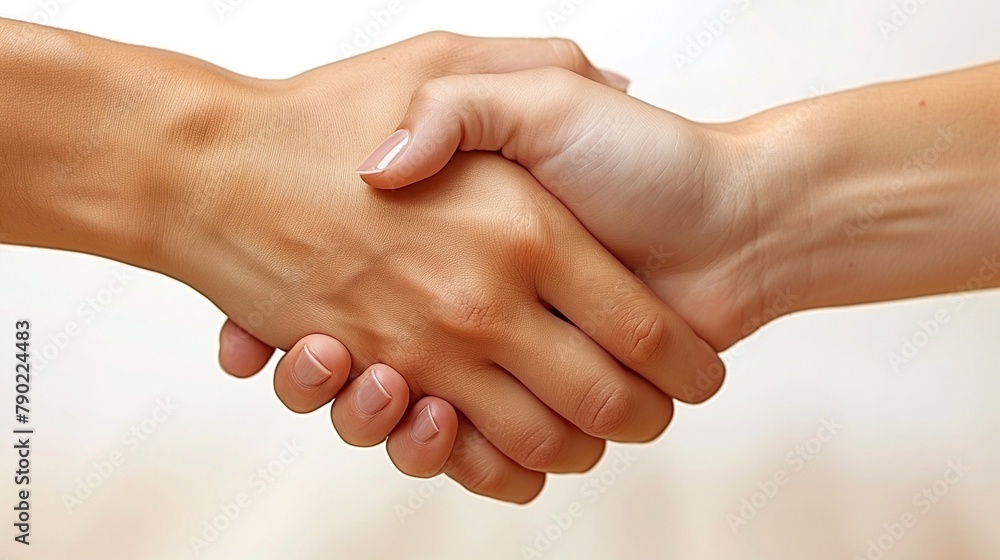 Close-up image handshake Close-up image handshake