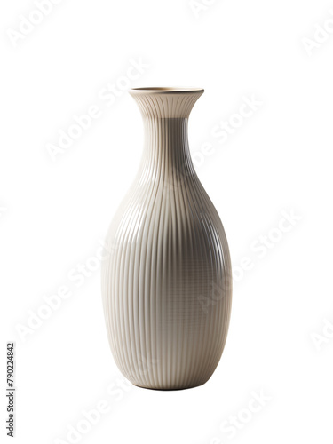 minimalist style vase isolated on transparent background