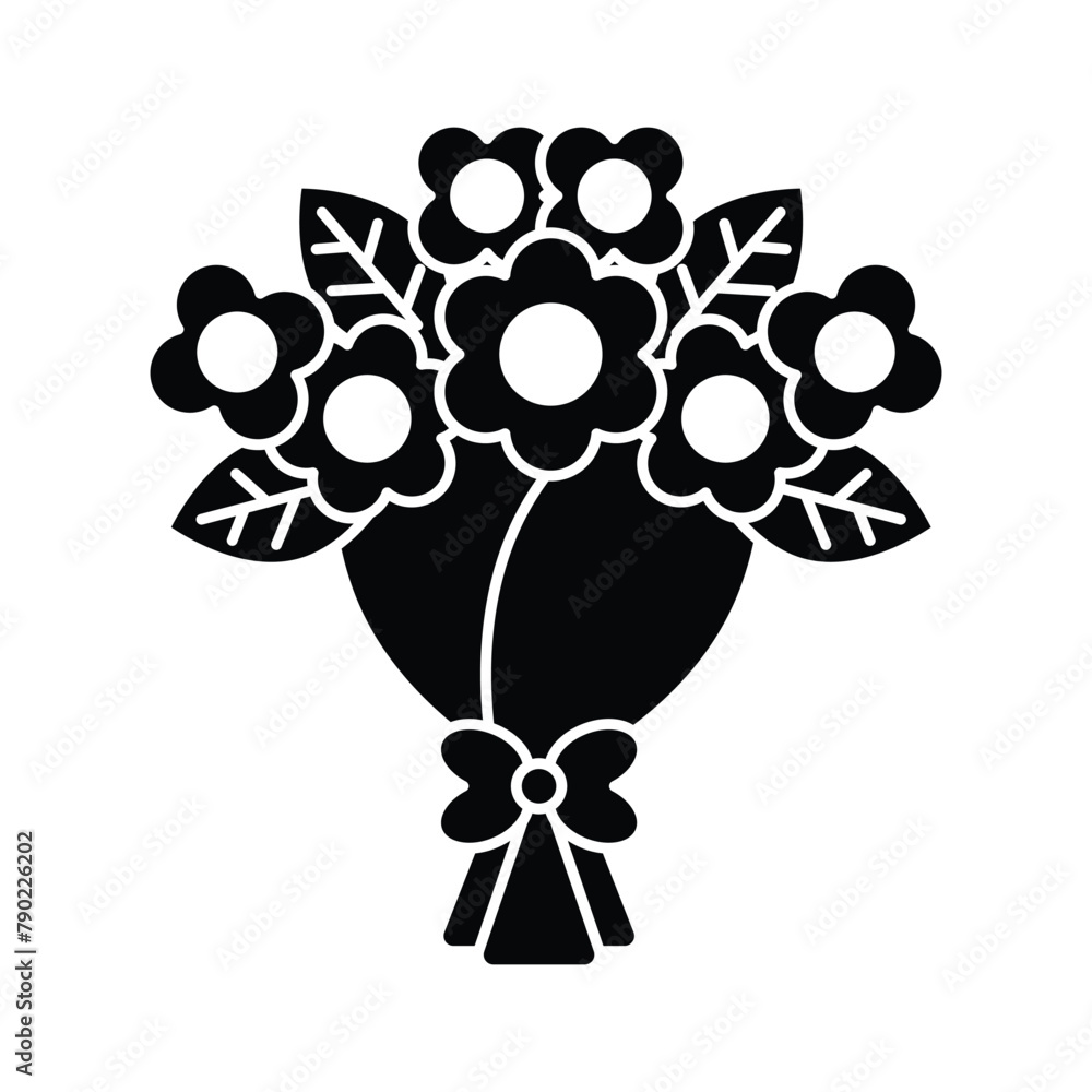 Flowers bouquet icon vector on trendy design Flowers bouquet icon vector on trendy design